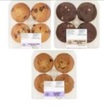 Sainsburys Triple Chocolate / Chocolate Chip / Blueberry Muffins x4 – Nectar Price