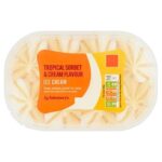 Sainsburys Tropical Sorbet & Cream Flavour Ice Cream 900ml (instore – Preston)