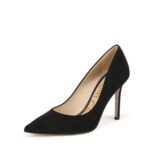 Sam Edelman Hazel Heeled Dress Pumps, Black Suede, UK 8