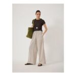 Sami Striped Side Detail Trousers Green Stripe