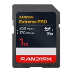SanDisk Extreme Pro SD Card 1TB, 250 MB/s, UHS-I