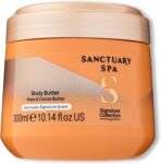 Sanctuary Spa Body Butter Women, No Mineral Oil, Cruelty Free & Vegan Cocoa Butter & Shea Butter Moisturiser, 300ml