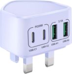 Saqykan USB C Plug Charger – Fast Charge, 40W 4-Port – 2 for £12.74 – Sold by DANIEL RAJ LTD FBA