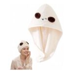 Satiskid Microfibre Hair Towel Wrap Turban with Button for Women