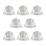 Saxby Integrated LED IP65 Downlights – 8 Pack – Matt White