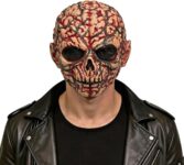 Scary Bloody Zombie Brain Mask, Horror Full Head Latex Mask for Adult