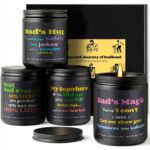 Scented Candles for Dad, 4 Packs Mens Candle Gifts from Daughter, Son – Fathers Day Presents, Birthday Gift for Dad, Funny Dads Candle, 28oz Soy Candles Gifts for Daddy on His Christmas Fathers Day