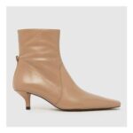Schuh Bowden Leather Heeled Boots – Natural – UK 5