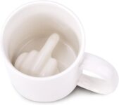 Secret Santa Gifts for Men,330ml 3D Middle-Finger Mug,Funny Gifts for Men