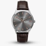 Sekonda Mens Grey Dial Brown Leather Strap Watch – With Code