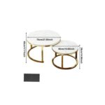 Set of 2 round Nesting Coffee Tables Stacking Side Tables