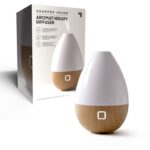 Sharper Image Aromatherapy Diffuser with USB Light – Wood – W/Code – Free C&C