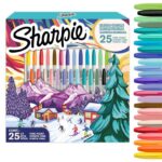 Sharpie Permanent Marker Set Limited Edition Holiday Colour Assortment Fine Point 25 Marker Pens