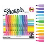 Sharpie Pocket Highlighters, Chisel Tip, Fluorescent Colors, 12 Pack – £5.60 S&S