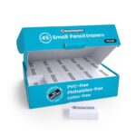 Show-me PVC-Free White Pencil Erasers, Pack of 45