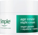 Simple Age Resist Night Cream Moisturiser with Squalane & Rosemary, 50ml