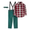 Simple Joys Carters Bow-Tie & Suspender Pants Set, 3 Years