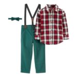 Simple Joys Carters Bow-Tie & Suspender Pants Set, 3 Years