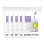 Simplehuman Code G 100-Count Drawstring Trash Bags, 30L, White – £19 S&S