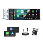 Single Din Car Stereo with Wireless CarPlay/Android Auto, 6.28 Inch