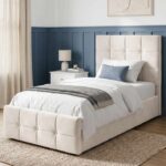 Single Ottoman Storage Bed Frame Gas-lift storage, 106cm x 206cm Frame – All Colours – With Code