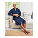 Size M/L Navy Luxury Jersey Dressing Gown