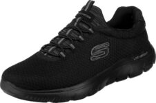 Skechers Mens Summits Forton Slip-On Trainers (Black Mesh Trim, UK 6.5)