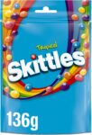 Skittles Tropical Fruit Flavoured Chewy Sweets Vegan Pouch Bag 136g