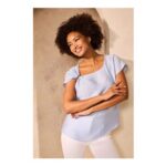 Sleeveless Asymmetrical Top.