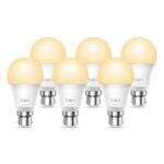 Smart Bulb B22 or E27 Dimmable Soft Warm White, Tapo L510B 6-Pack (5.09 each)