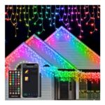 Smart Outdoor Icicle Lights, 10M, 299LED, RGB, App Remote Control