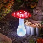 Smart Solar Red & White Mushroom Solar-powered 1lm LED Outdoor Stake light – Free C&C