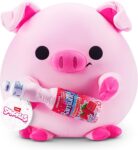 Snackles Licensed Series 3 14-inch Plush Piggy with Sangaria Strawberry Ramune (ANNA) by ZURU, Plush with License Snack Brand Accessory