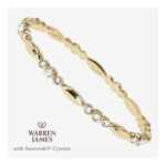 Sofia Oval Bangle with Swarovski Crystals – 62mm