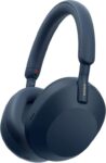 Sony WH-1000XM5 Premium Wireless Noise Cancelling Headphones – Blue / Black / Silver – With Hard Case