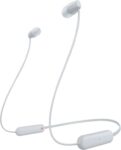 Sony WI-C100 Wireless In-ear Headphones – Up to 25 Hours of Battery Life – Water Resistant- Built-in Mic, White (Discount at Checkout)