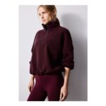 Souluxe Burgundy Half Zip Fleece