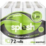 Splesh by Cusheen Toilet Roll 72 Rolls – Aloe Vera Scent Bulk Family Pack Soft 3 Ply Quilted – Shipper / Seller Cusheen