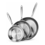 Stainless Steel Induction Frying Pan Set, 3 Pans 20/26/30 Cm