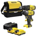 Stanley FatMax 18V Li-ion Brushed Cordless Combi Drill & Impact Driver (2 x 2Ah)