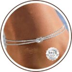 Sterling Silver Ankle Bracelets for Women 925 Silver Waterproof