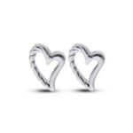 Sterling Silver Heart Stud Earrings