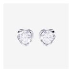 Sterling Silver Lab-Grown Diamond Mini Heart Stud Earrings – 0.10ct
