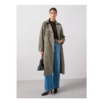 Suede Trench Coat – Khaki