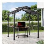 Sunjoy Hanscom Anthracite Steel Frame Gazebo 2.4 X 1.53cm