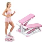 Sunny Health & Fitness Pink Mini Stepper with Adjustable Height
