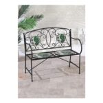 Suntime Leaf Pattern Mosaic Bench