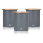 Swan Nordic 3-Piece Tea, Coffee & Sugar Canister Set
