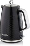 Swan SK14016BLK Elegance Cordless Kettle with Rapid Boil and Boil Dry Protection, 1.7 Litres, 3000W, Black