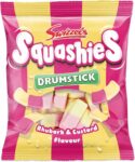 Swizzels Squashies Drumstick Sweets, Rhubarb and Custard Flavour, 140g (£0.67 / £0.64 max S&S)
